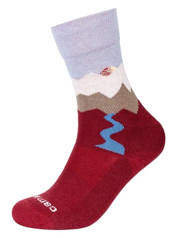 camano Socken in Rot/ Weiß