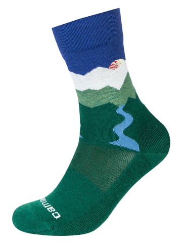 camano Socken in Grün/ Blau