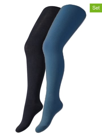 camano 2-delige set: maillots blauw/zwart