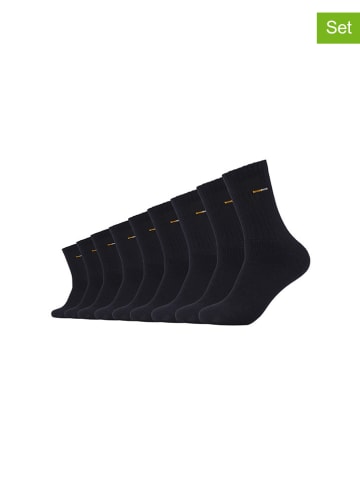 camano 9er-Set: Tennissocken in Schwarz