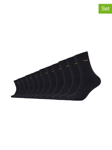 camano 12er-Set: Tennissocken in Schwarz