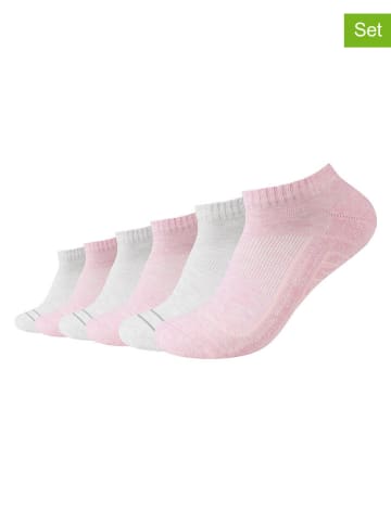 camano 6er-Set: Socken in Rosa/ Weiß