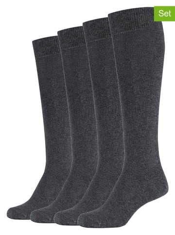 s.Oliver Podkolanówki (4 pary) w kolorze antracytowym