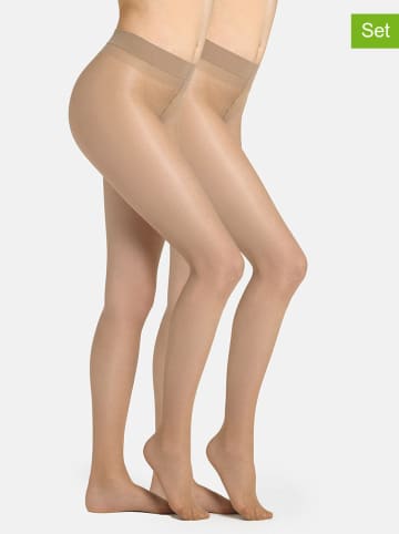 s.Oliver 2er-Set: Strumpfhosen in Beige - 20 DEN