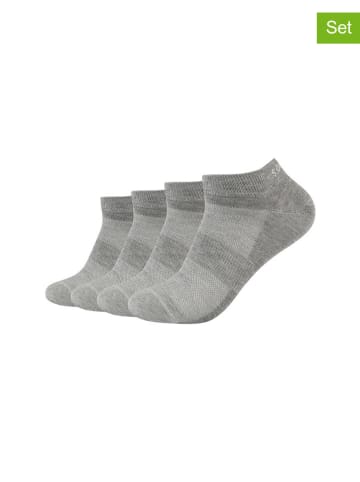 s.Oliver 4er-Set: Sneakersocken in Grau
