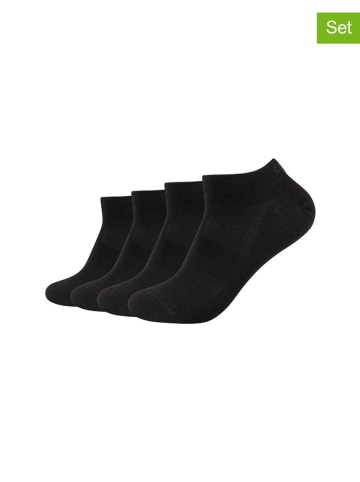 s.Oliver 4er-Set: Sneakersocken in Schwarz