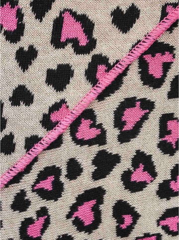 Zwillingsherz Chusta trójkątna w kolorze beżowo-jasnoróżowym - 200 x 100 cm