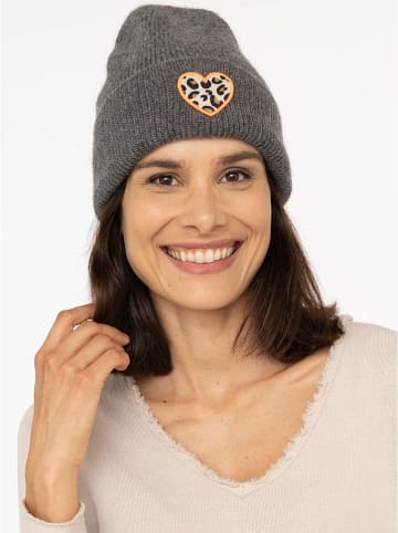 Zwillingsherz Mütze "Leo-Herz" in Dunkelgrau