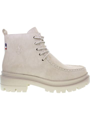U.S. Polo Assn. Botki w kolorze kremowym