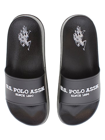 U.S. Polo Assn. Pantoletten in Schwarz