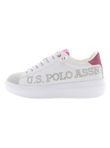 U.S. Polo Assn. Sneakers wit/roze