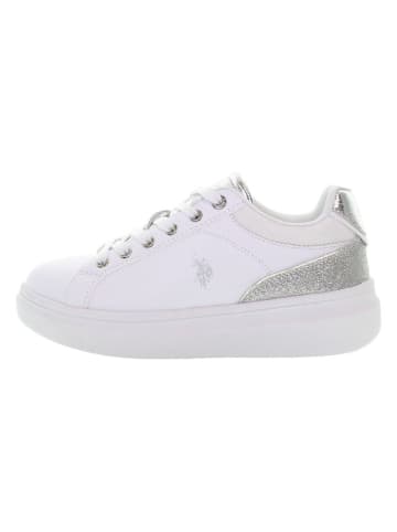 U.S. Polo Assn. Sneakers wit/zilverkleurig