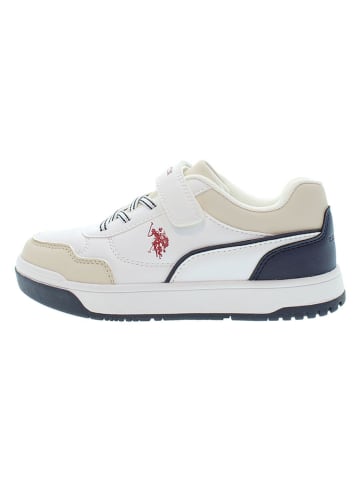 U.S. Polo Assn. Sneakers wit/beige/donkerblauw