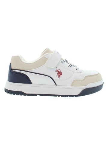 U.S. Polo Assn. Sneakers wit/beige/donkerblauw