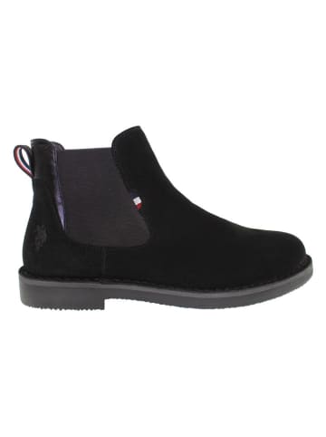 U.S. Polo Assn. Leren chelseaboots zwart