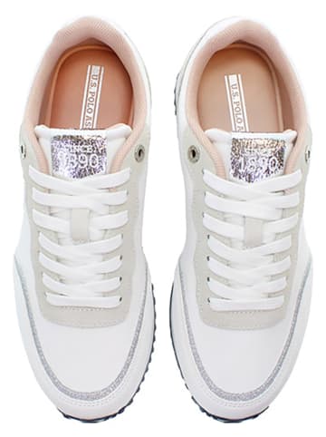 U.S. Polo Assn. Sneakersy w kolorze biało-jasnoróżowym