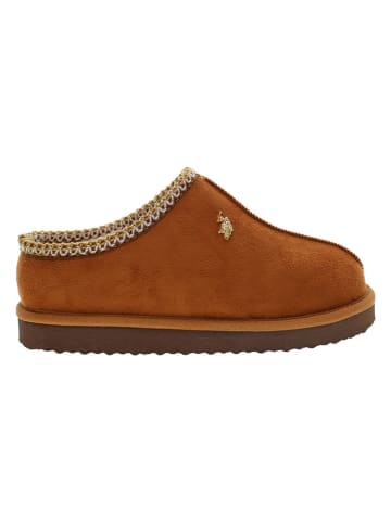 U.S. Polo Assn. Kapcie w kolorze jasnobrązowym