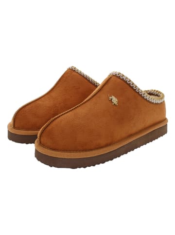 U.S. Polo Assn. Pantoffels lichtbruin