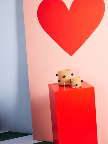 Byon Kaarshouder "Arlo" beige - (H)15 x Ø 15 cm