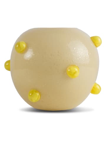 Byon Vase "Arlo" in Beige/ Gelb - (H)23 x Ø 30 cm