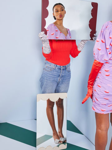 Byon Lustro "Bubbly" w kolorze bordowym - 40 x 70 cm