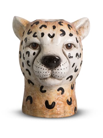 Byon Vaas "Cheetah" lichtbruin/wit - (H)28 x Ø 23 cm