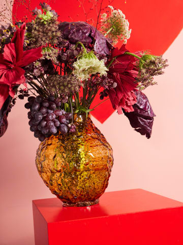 Byon Vase "Corallo" in Hellbraun - (H)27 x Ø 26 cm