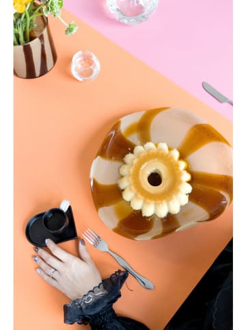 Byon Serveerbord "Curve" beige/lichtbruin - Ø 35 cm