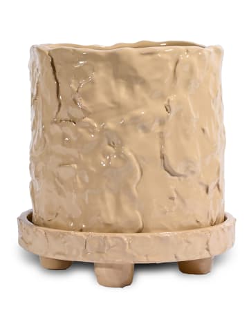 Byon Bloempot "Muddy" beige - (H)18 xØ 17,5 cm