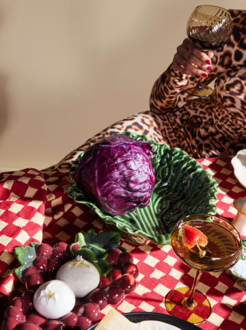 Byon Salatschüssel "Veggie" in Grün - (B)34,5 x (H)8,5 x (T)30 cm 