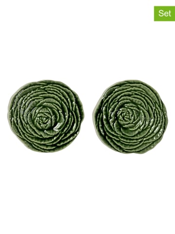 Byon 2-delige set: onderzetters "Veggie" groen - Ø 10 cm