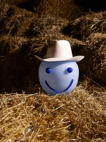 Byon Vase "Happy" in Blau - (H)23 x Ø 25 cm