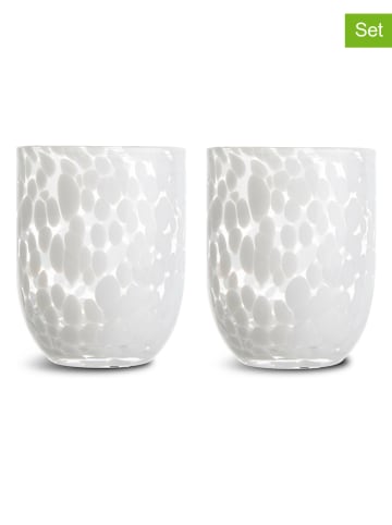 Byon Szklanki (2 szt.) "Messy" w kolorze białym - 300 ml