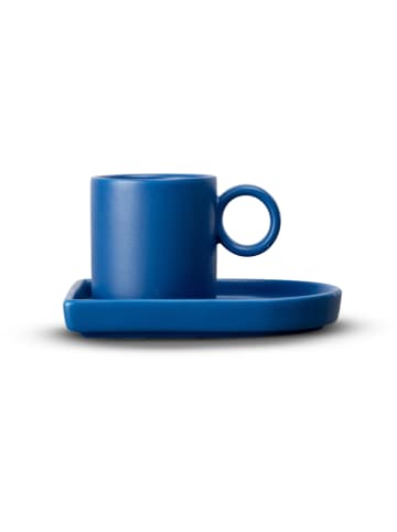 Byon Filiżanka "Niki" w kolorze niebieskim do espresso - 80 ml