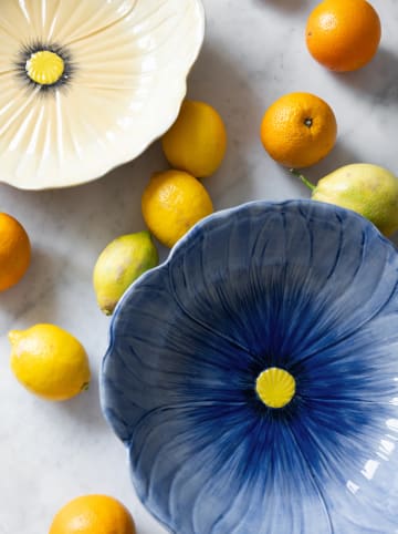 Byon Schüssel "Poppy" in Blau - (H)8,5 x Ø 30 cm