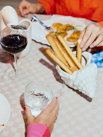 Byon Servierschale "Awa" in Weiß - (B)24 x (H)8,5 x (T)16 cm 