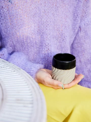 Byon Kaffeebecher "Swirl" in Beige/ Schwarz - 240 ml