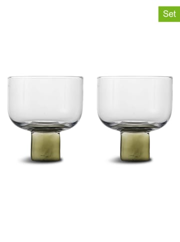 Byon Szklanki (2 szt.) "Victoria" w kolorze oliwkowym - 350 ml