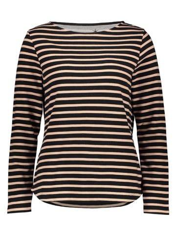 Juvia Longsleeve in Hellbraun/ Schwarz