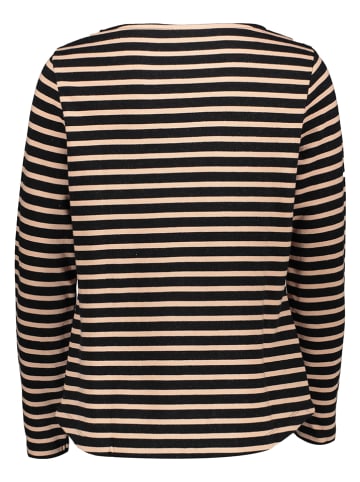 Juvia Longsleeve in Hellbraun/ Schwarz