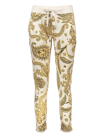 Juvia Sweatbroek wit/geel