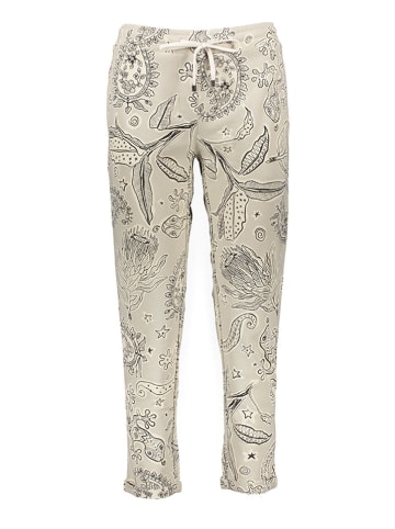 Juvia Sweatbroek zandkleurig/zwart