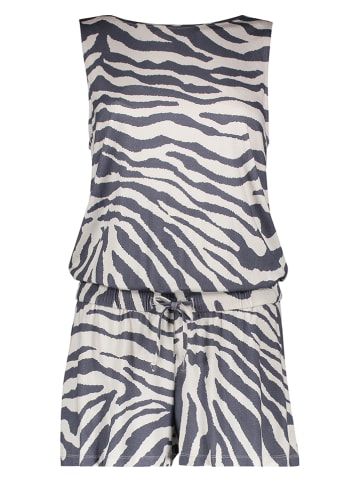 Juvia Jumpsuit in Grau/ Weiß