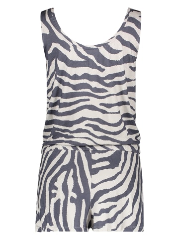 Juvia Jumpsuit in Grau/ Weiß