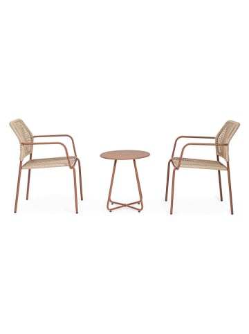 Bizzotto Stolik "Jable" w kolorze jasnobrązowym - wys. 45 x Ø 45 cm