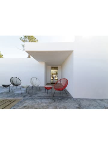 Bizzotto Bijzettafel "Parker" zwart/wit - (H)50 x Ø 50 cm