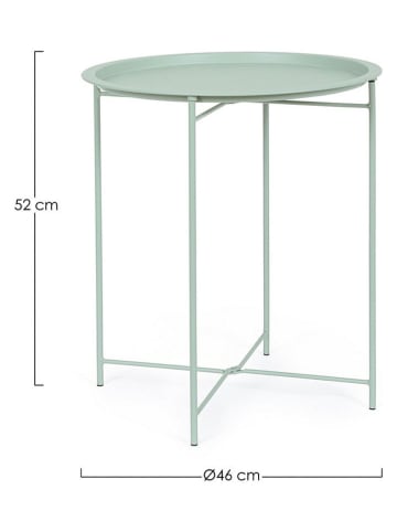 Bizzotto Bijzettafel "Wissant" mintgroen - (H)52 x Ø 46 cm