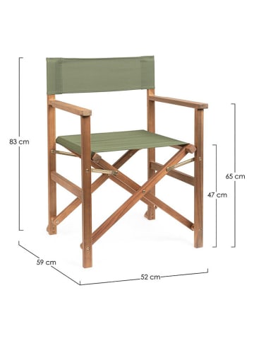 Bizzotto Klappstuhl "Noemi" in Grün - (B)52 x (H)83 x (T)59 cm
