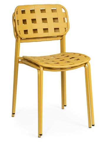 Bizzotto Tuinstoel "Clover" okergeel - (B)52 x (H)80 x (D)40 cm