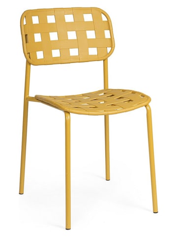 Bizzotto Gartenstuhl "Clover" in Ocker - (B)52 x (H)80 x (T)40 cm